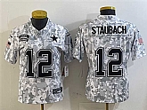 Women's Dallas Cowboys #12 Roger Staubach 2024 F.U.S.E Arctic Camo Salute To Service Limited Stitched Jersey Dzhi,baseball caps,new era cap wholesale,wholesale hats